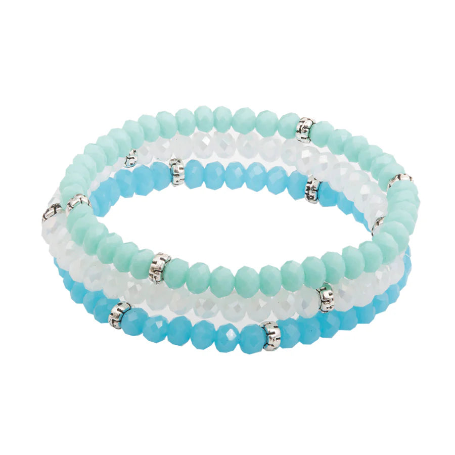 Kids 3 Stack Mini Crystal Bracelets