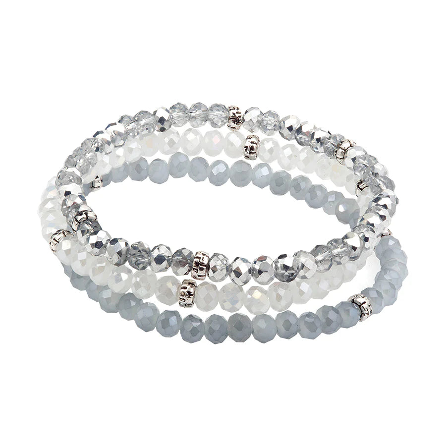 Kids 3 Stack Mini Crystal Bracelets