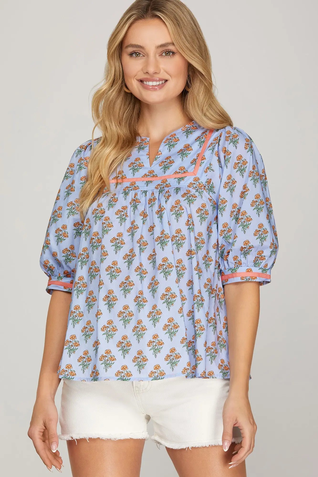 Wildflower Sky Top | Periwinkle