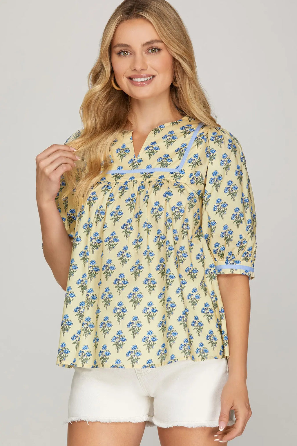 Wildflower Sky Top | Vanilla