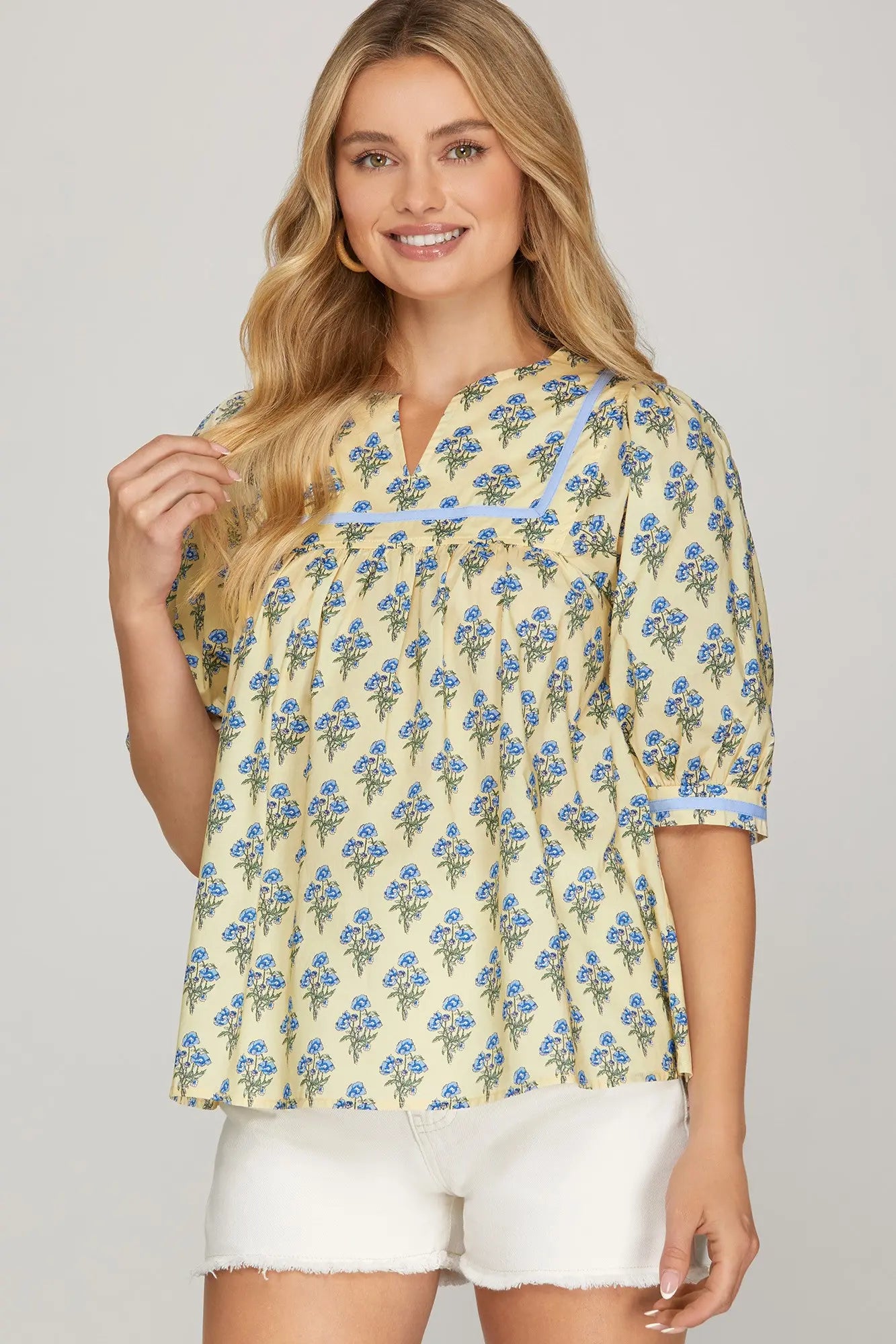 Wildflower Sky Top | Vanilla