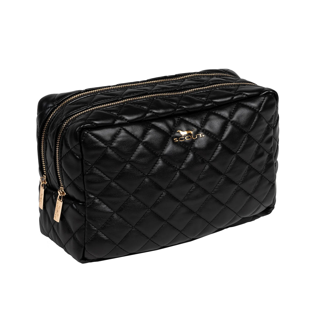 2 Way SCOUT Quilted Toiletry Bag | Black