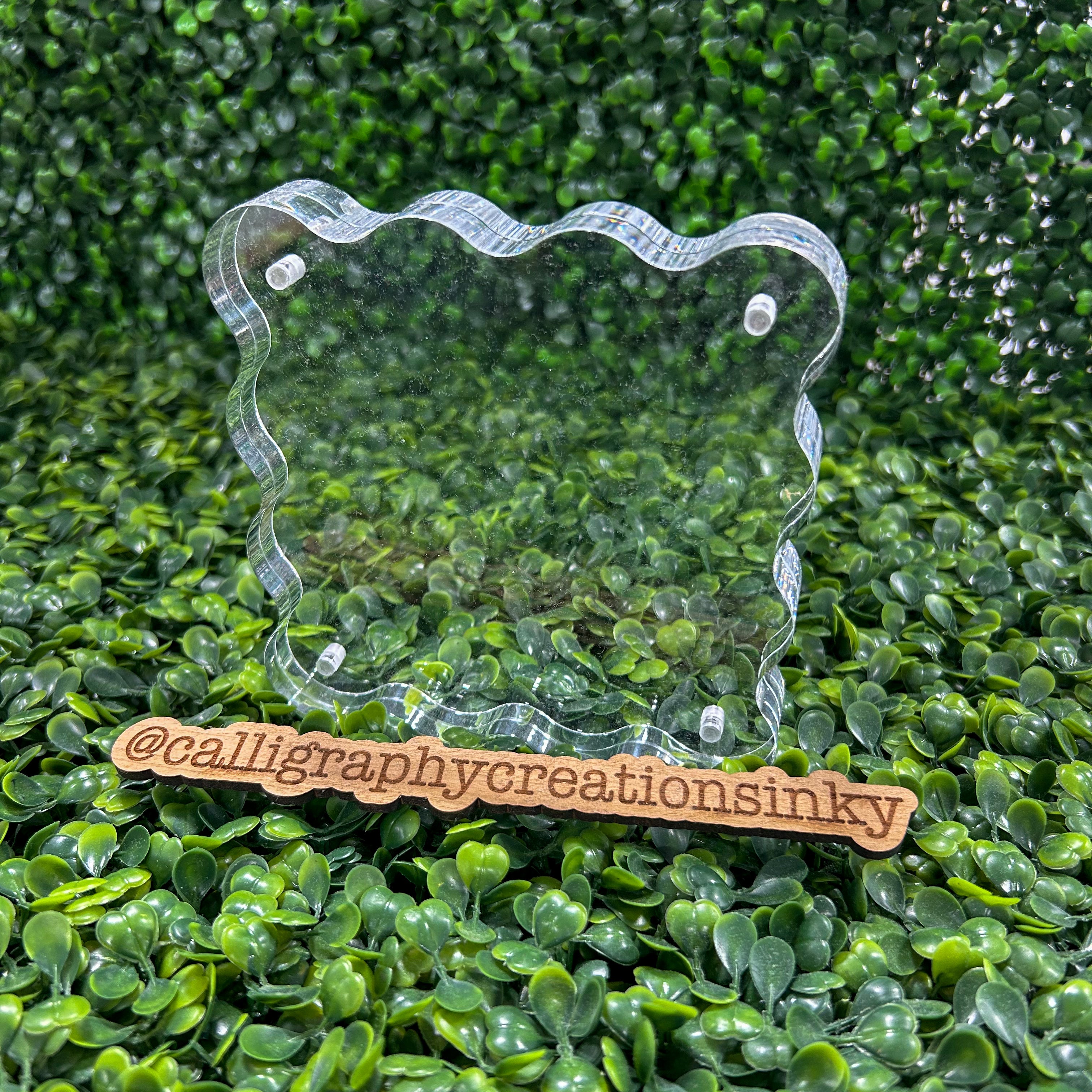 Clear acrylic scalloped frame