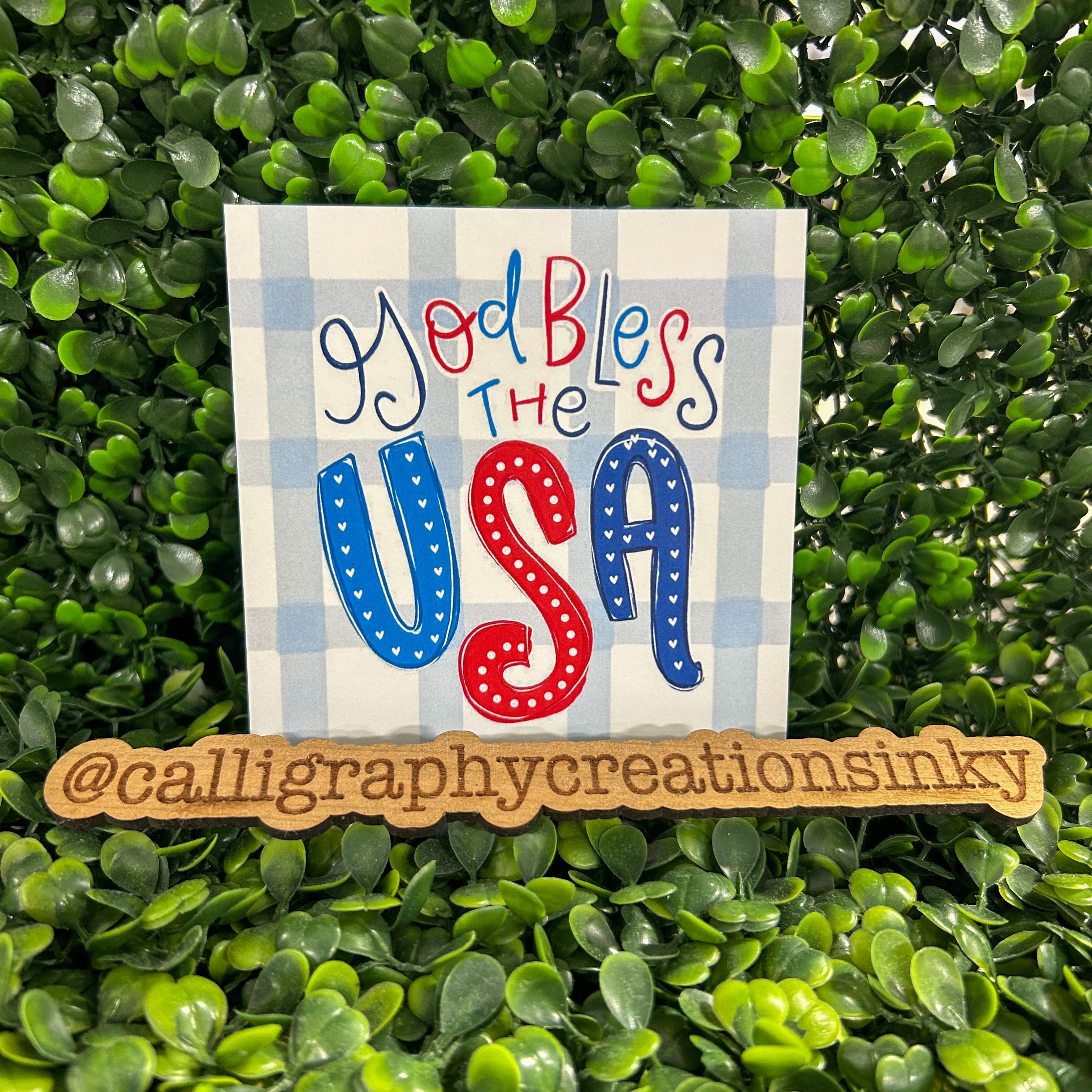 God bless the USA paper frame insert 