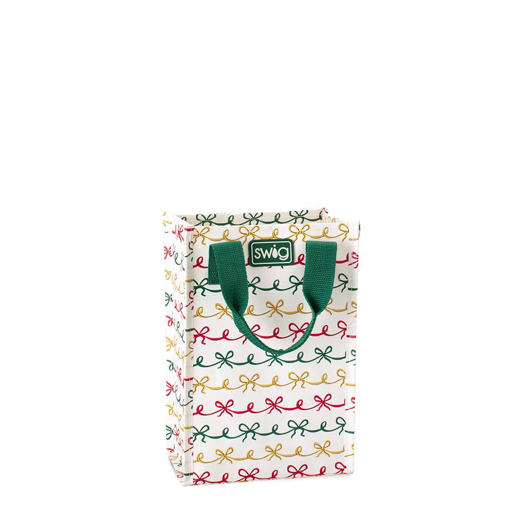 Christmas Bows Swig Tall Reusable Bag
