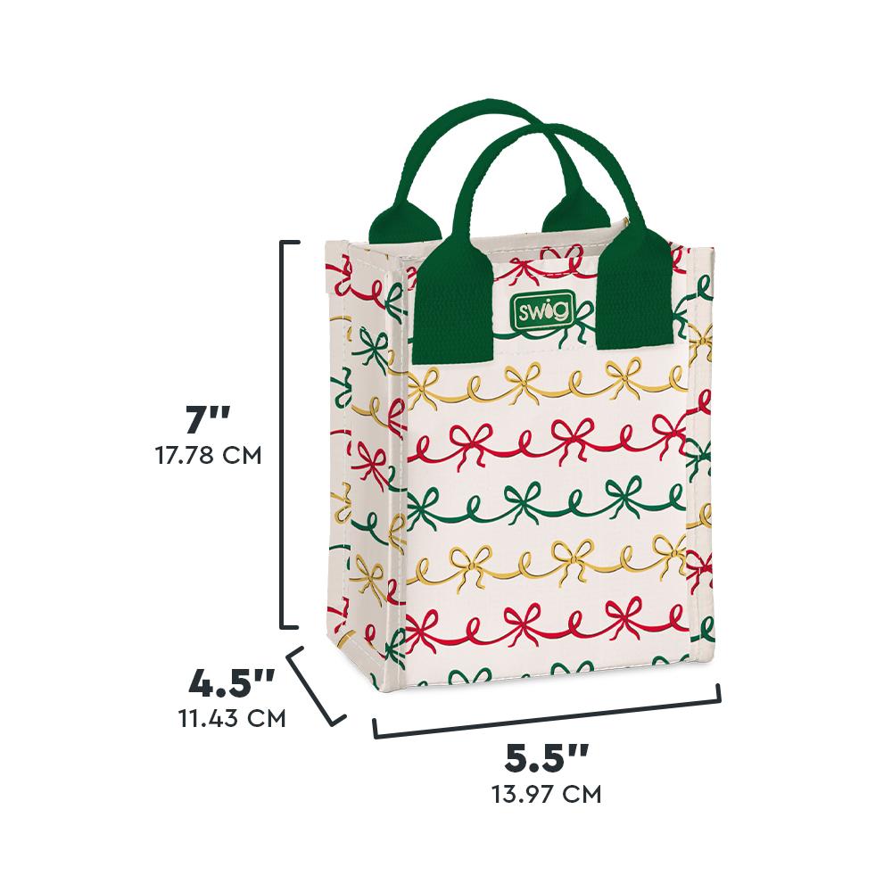 Christmas Bows Swig Mini Reusable Bag