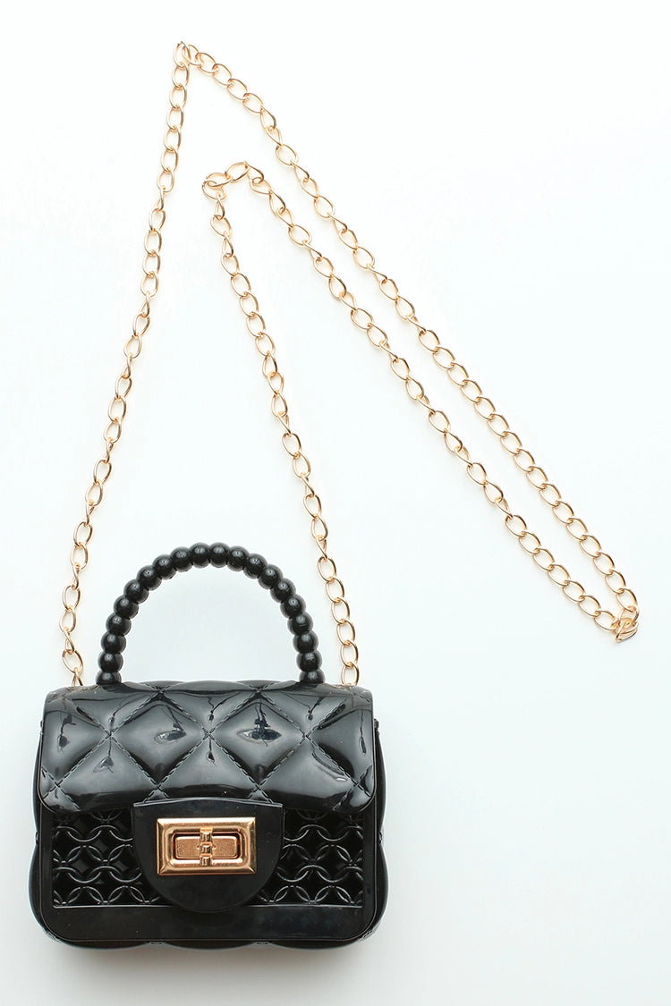 Black Jelly Cage Purse