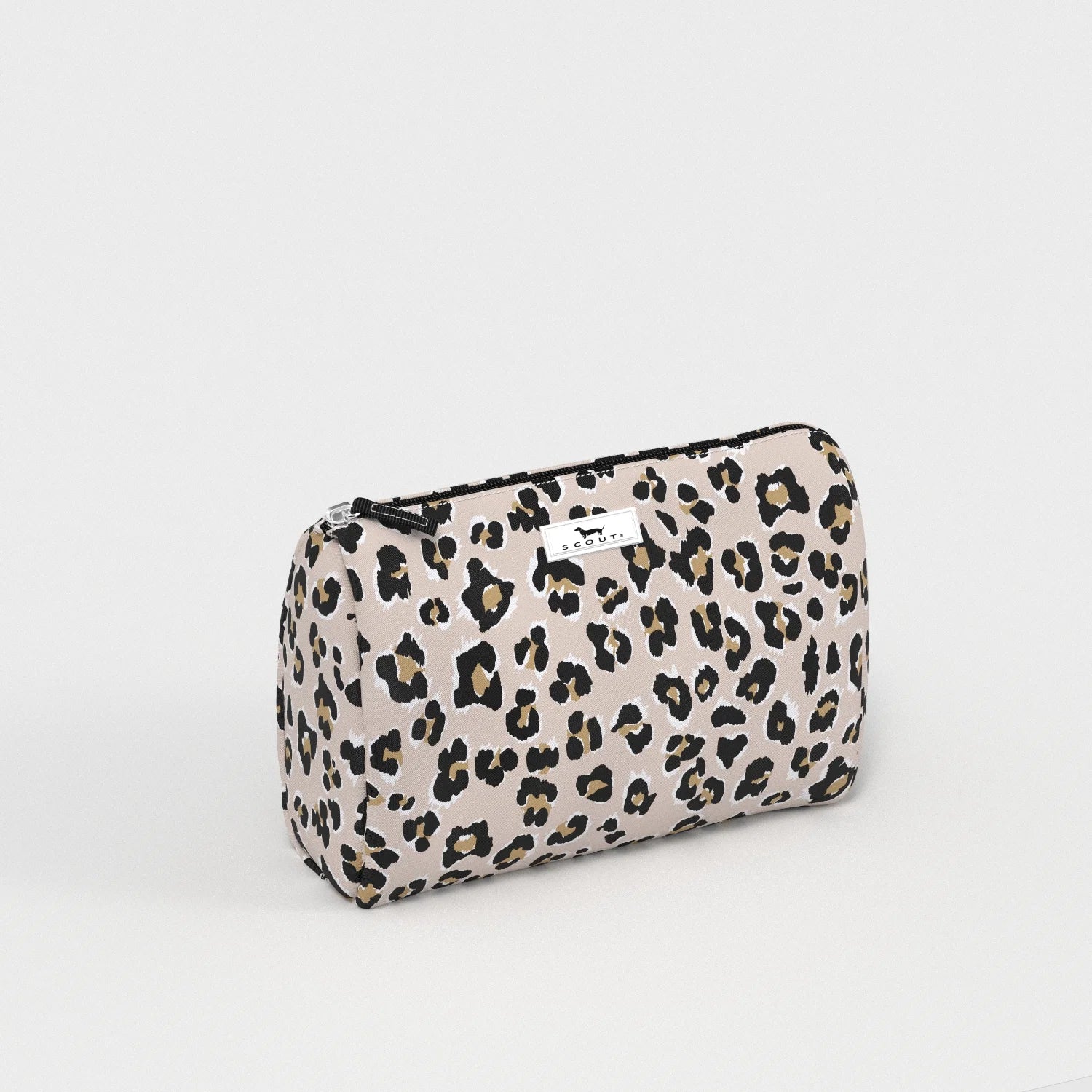 Leopard print makeup bag