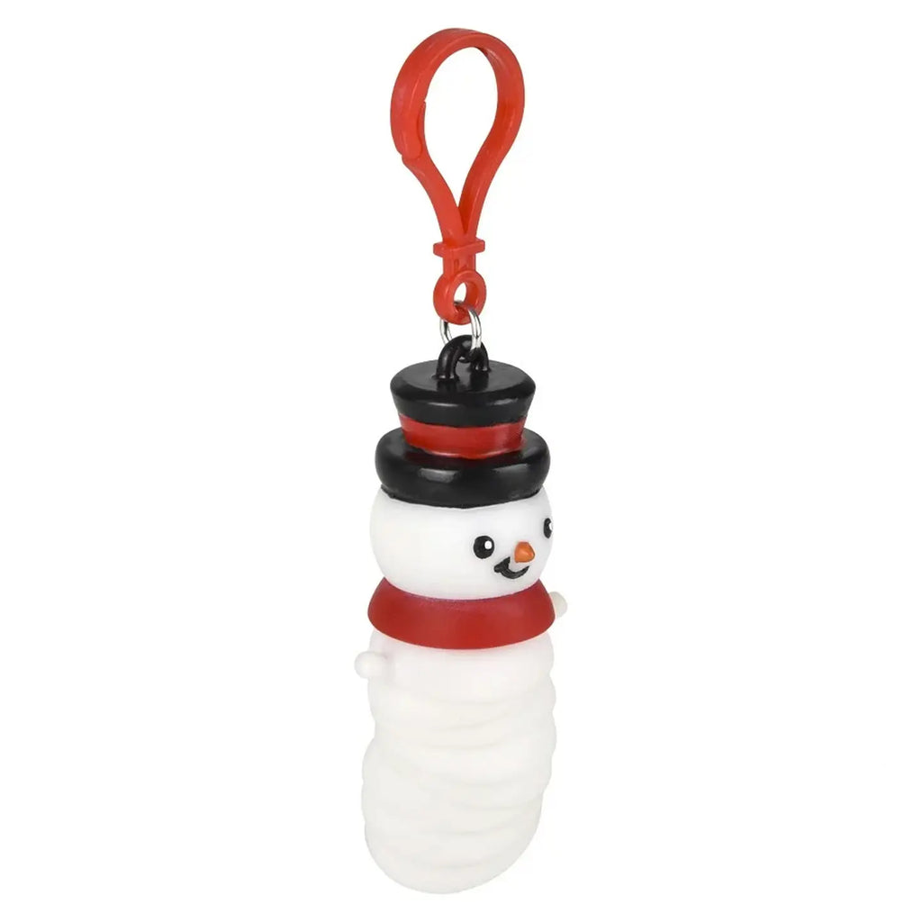 Wiggle Snowman Backpack Clip Fidget
