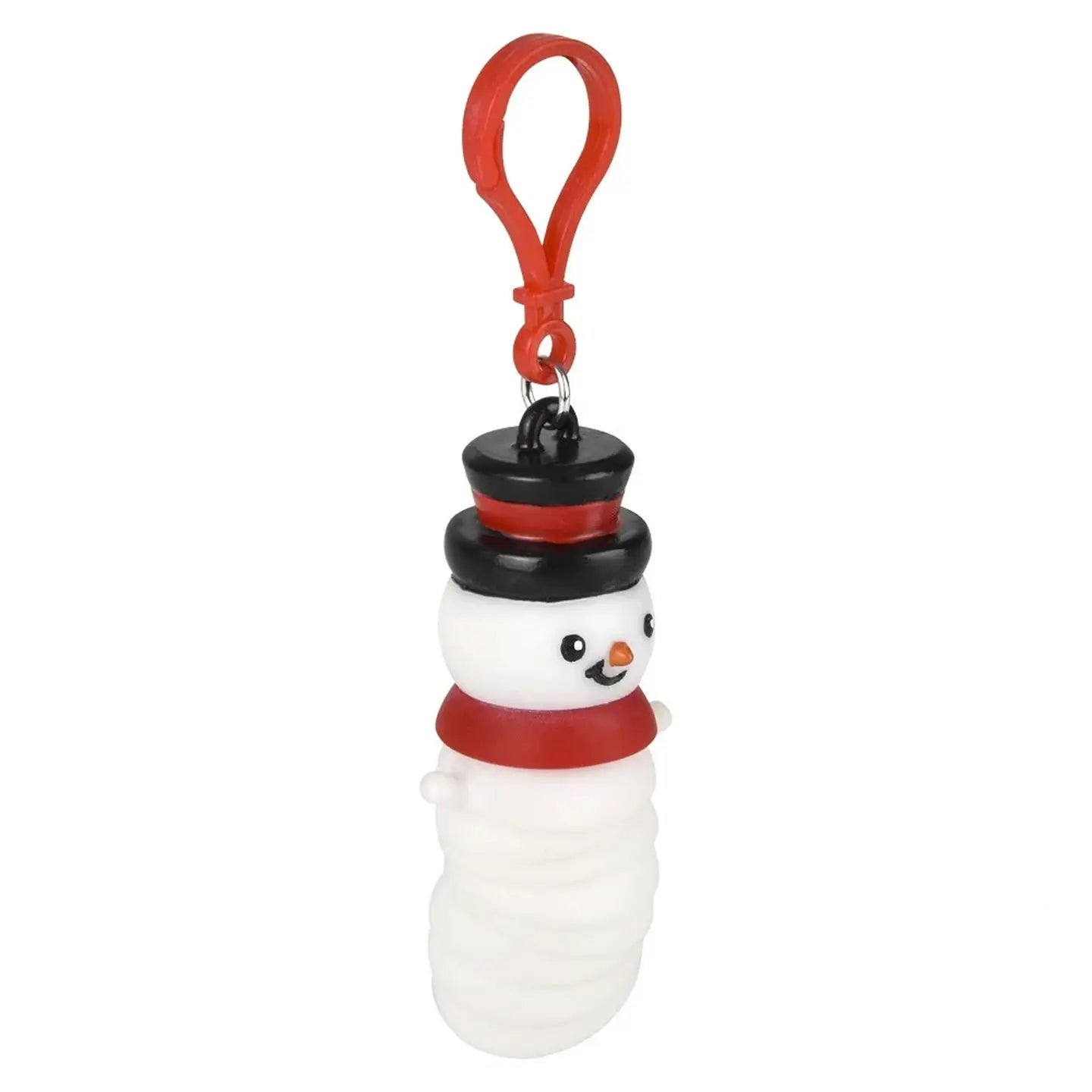 Wiggle Snowman Backpack Clip Fidget
