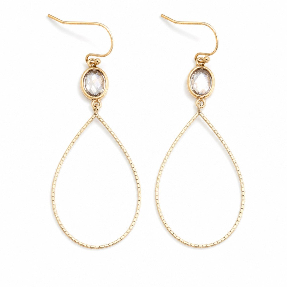 Metal teardrop earrings