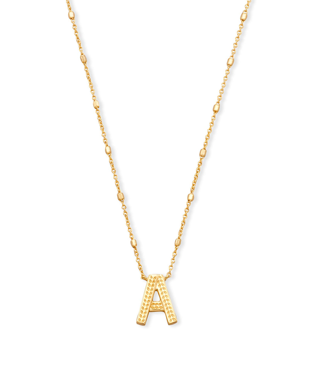 Kendra Scott Letter A Pendant Necklace - Gold Metal