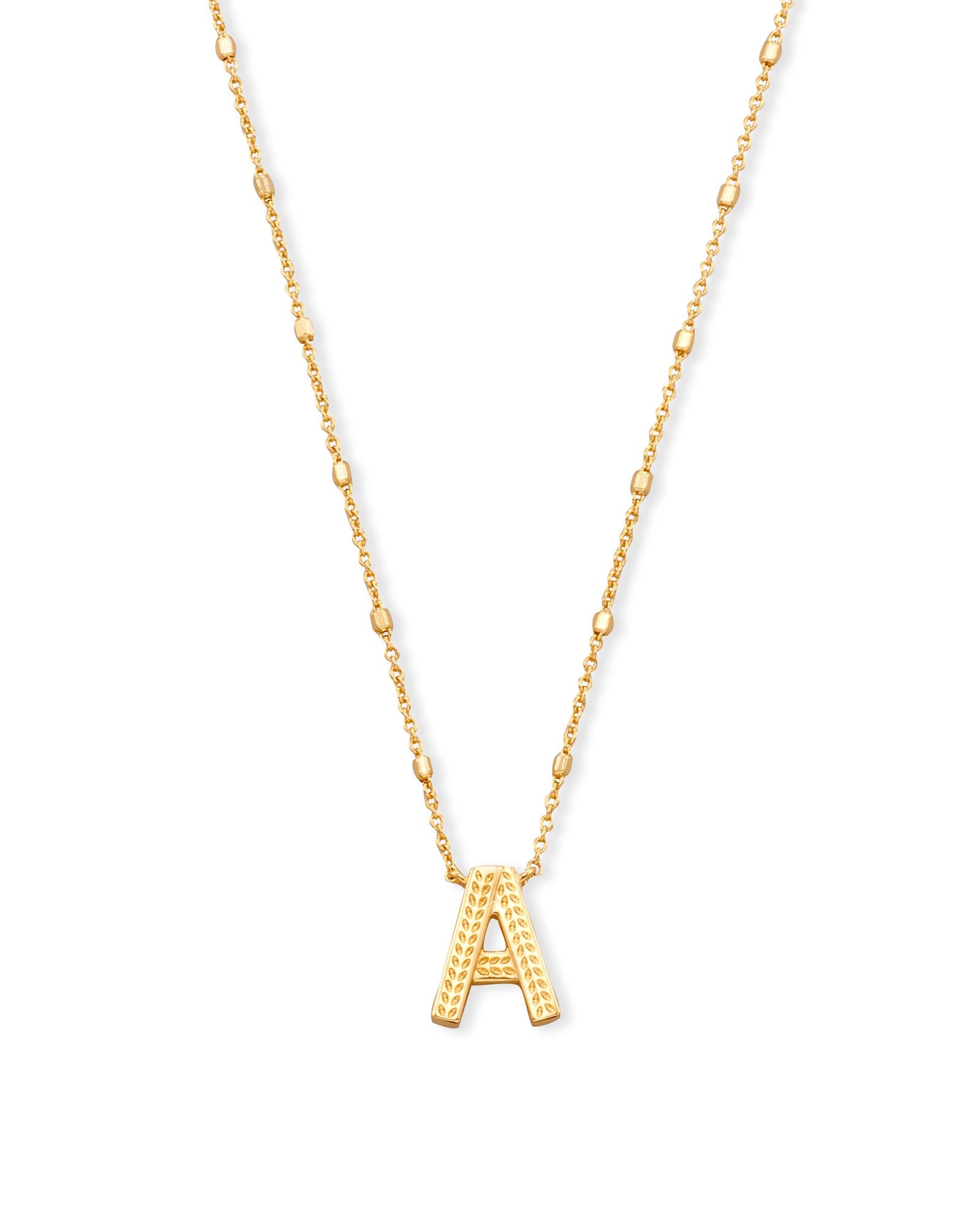 Kendra Scott Letter A Pendant Necklace - Gold Metal