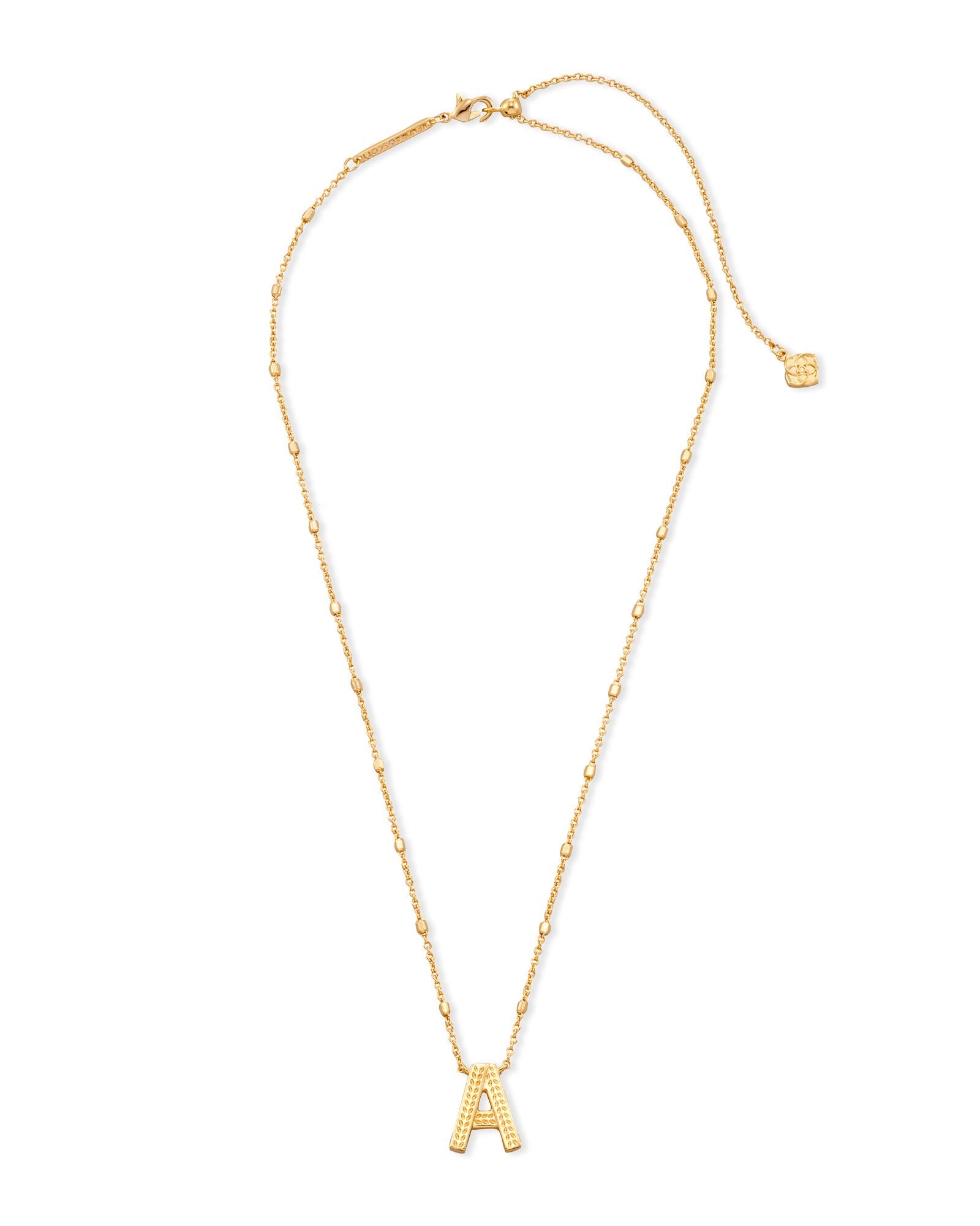 Kendra Scott Letter A Pendant Necklace - Gold Metal