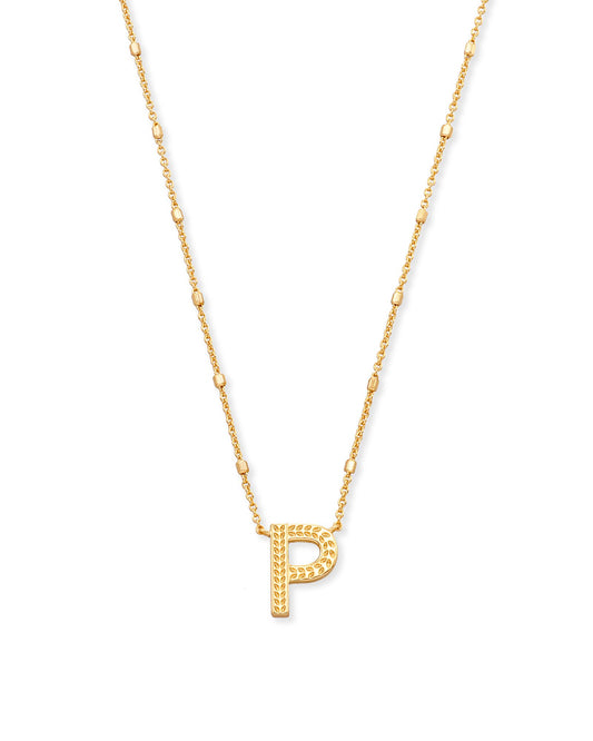 Kendra Scott Letter P Pendant Necklace - Gold Metal