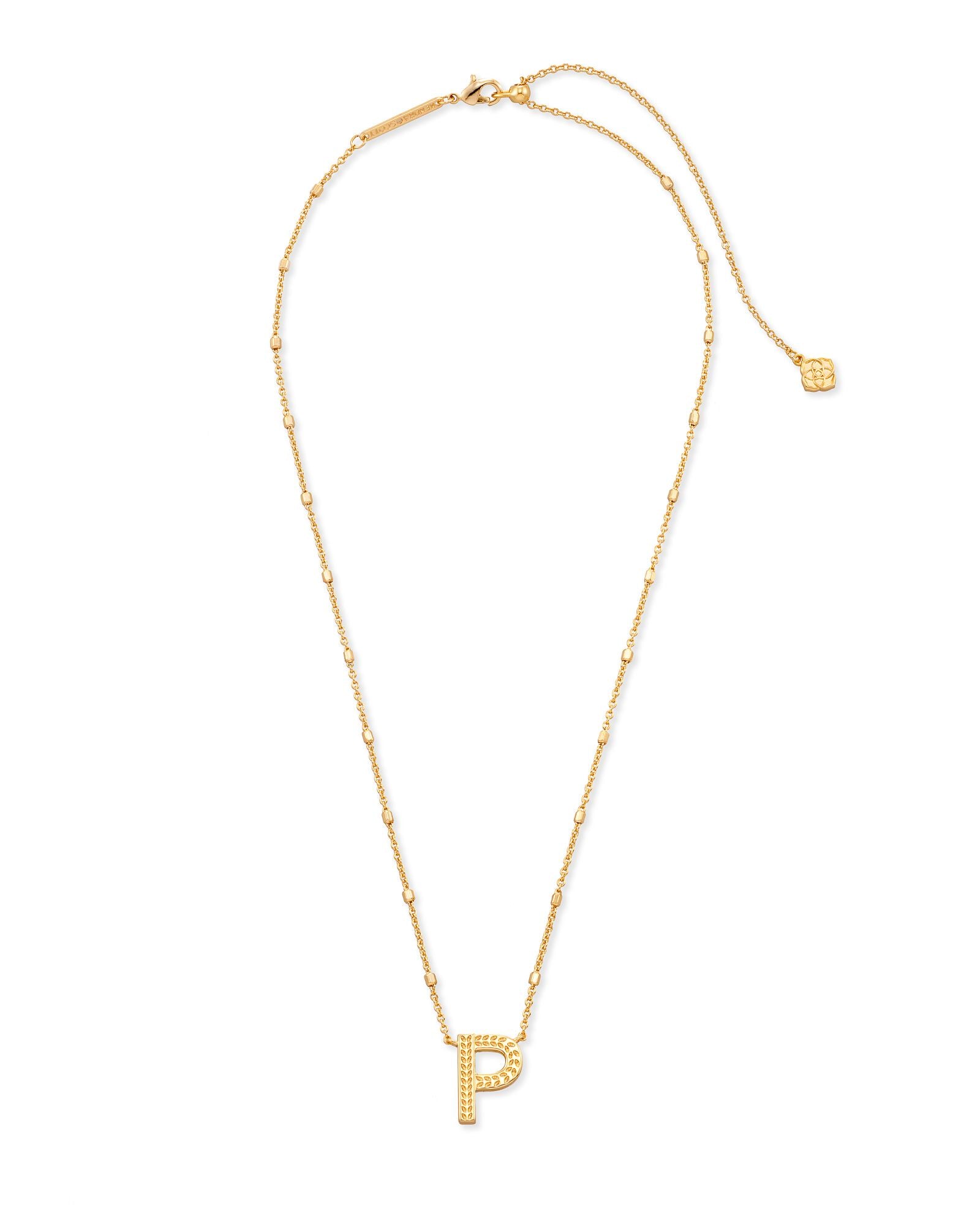 Kendra Scott Letter P Pendant Necklace - Gold Metal