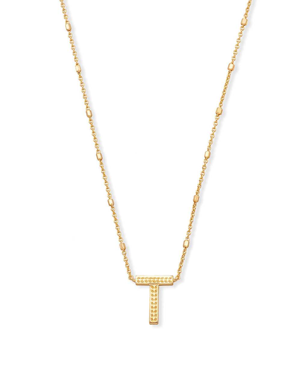 Kendra Scott Letter T Pendant Necklace - Gold Metal