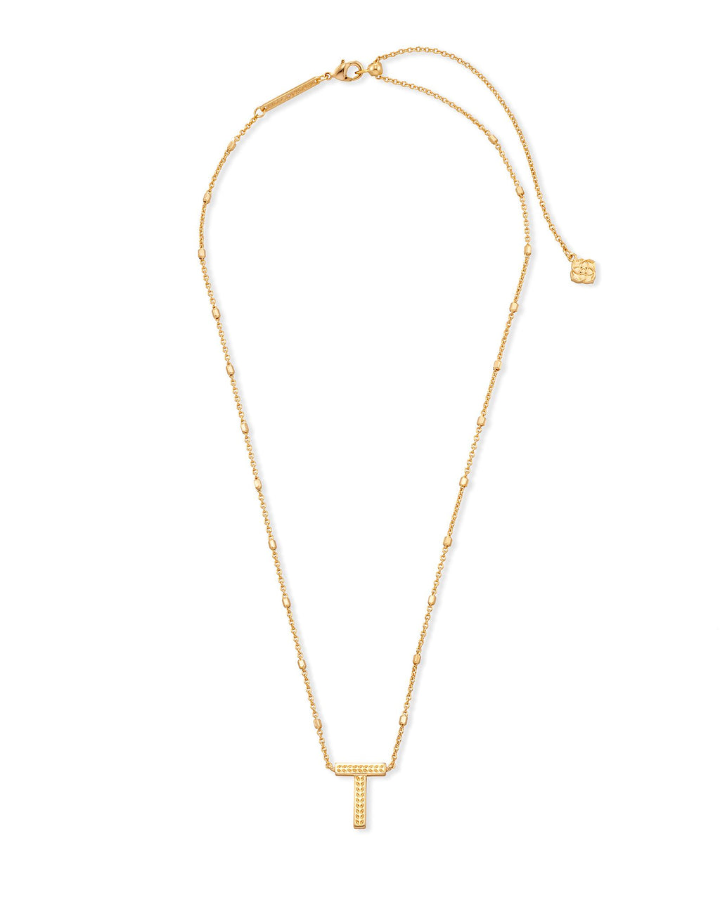 Kendra Scott Letter T Pendant Necklace - Gold Metal