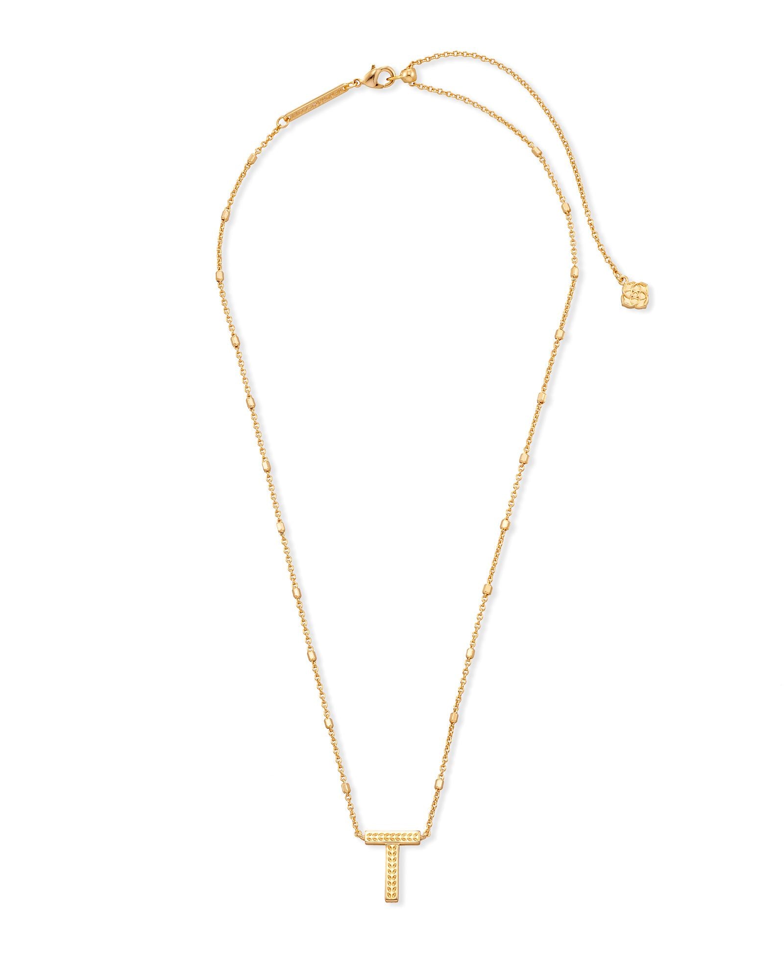 Kendra Scott Letter T Pendant Necklace - Gold Metal