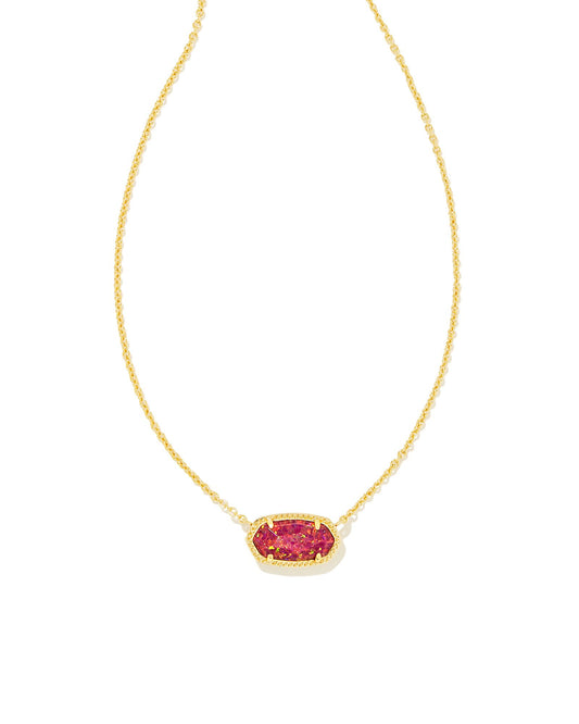 Kendra Scott Elisa Pendant Necklace - Gold Berry Kyocera Opal