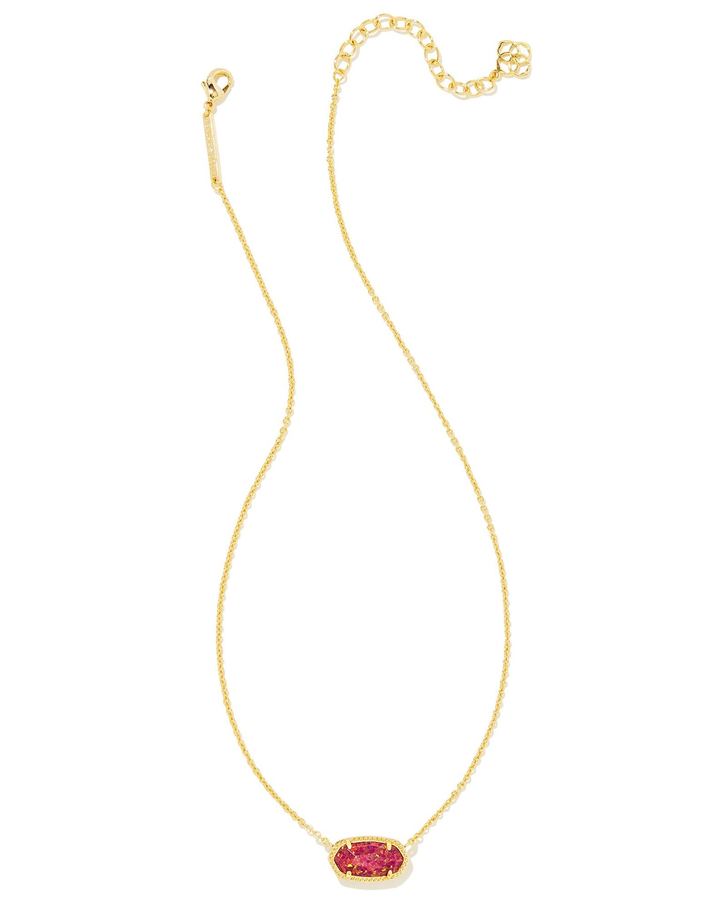 Kendra Scott Elisa Pendant Necklace - Gold Berry Kyocera Opal