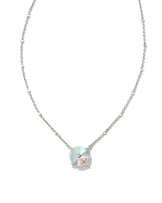 Kendra Scott Jolie Pendant Necklace - Silver Dichroic Glass
