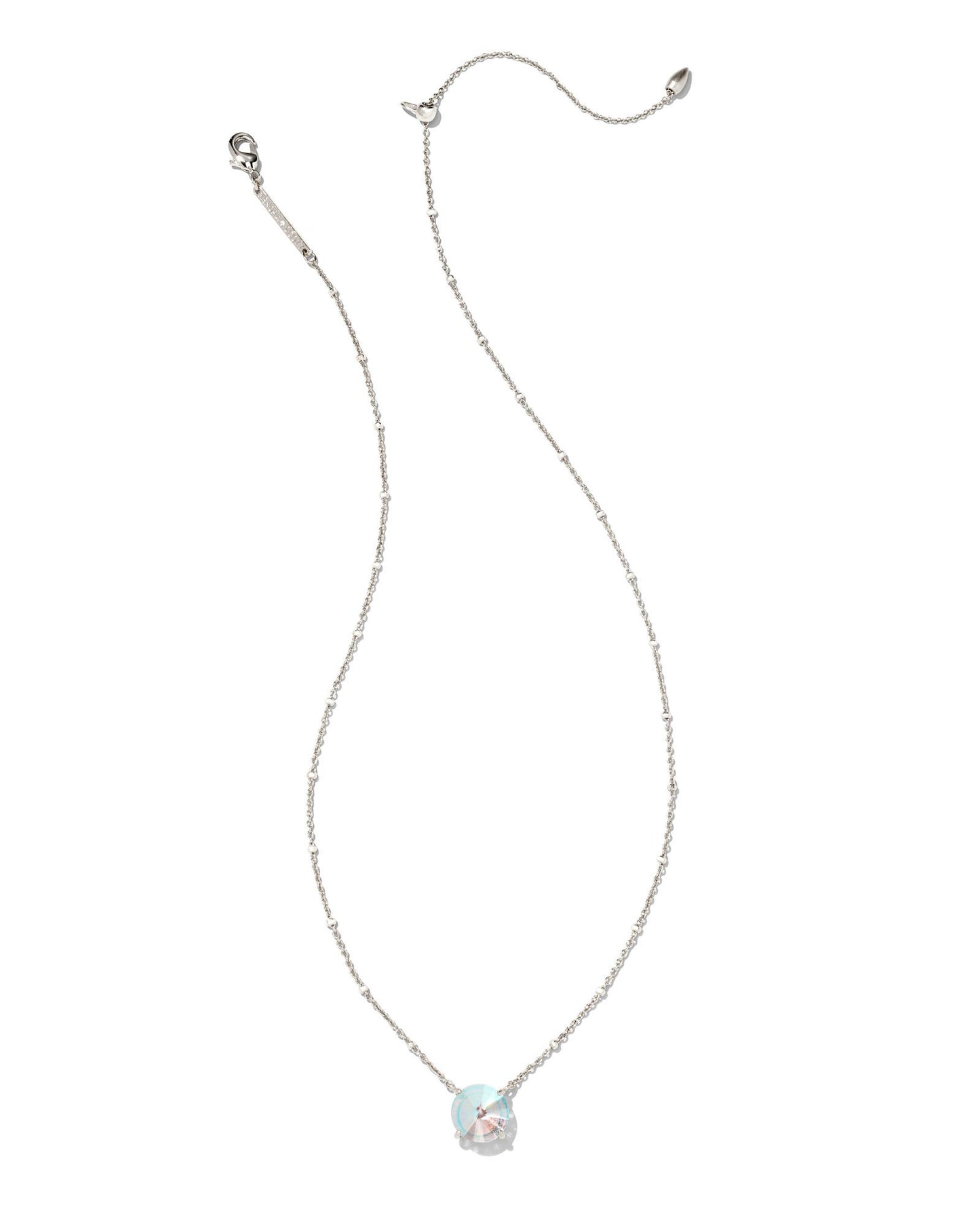 Kendra Scott Jolie Pendant Necklace - Silver Dichroic Glass