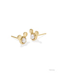 Disney | Kendra Scott Mickey Mouse Stud Earrings - Gold White Pearl