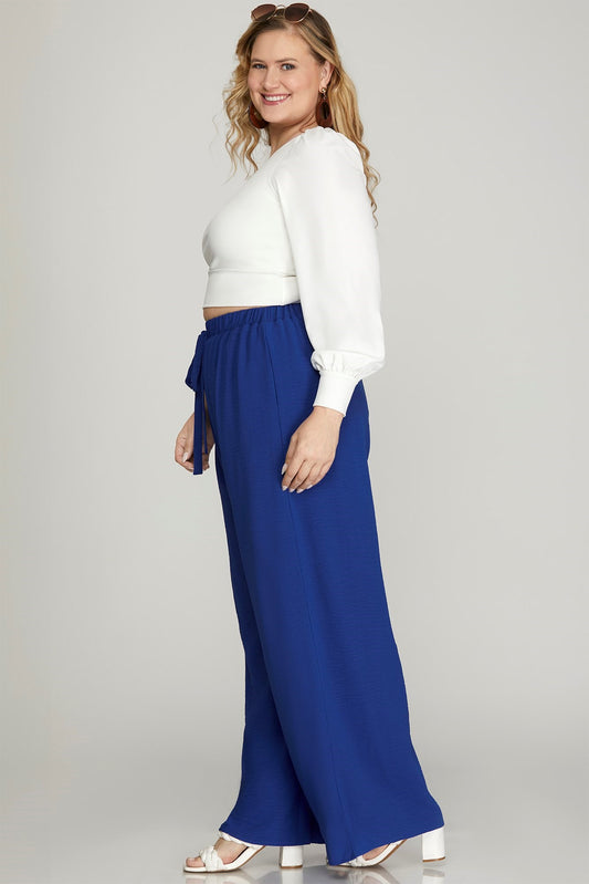 Blue Wide Leg Pants
