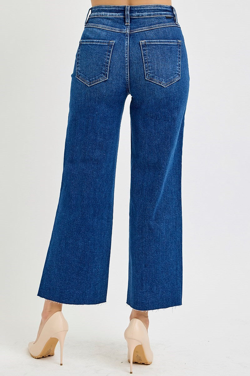 The Willow Wide Leg Risen Crop Jeans