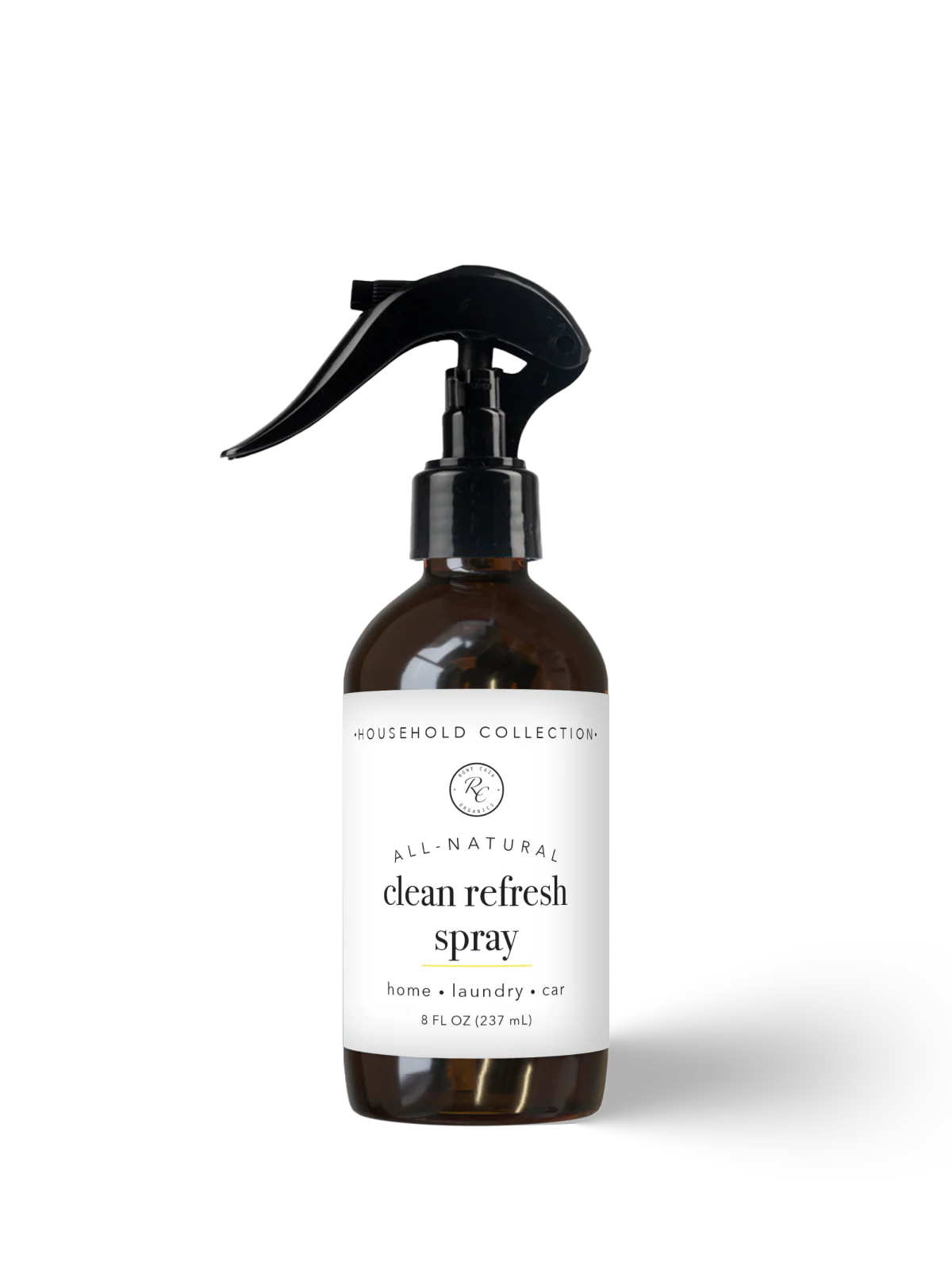 Brown spray bottle with black nozzle on a white background