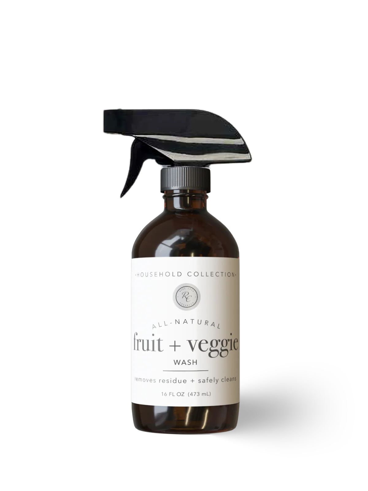 Brown spray bottle with a black nozzle on a white background