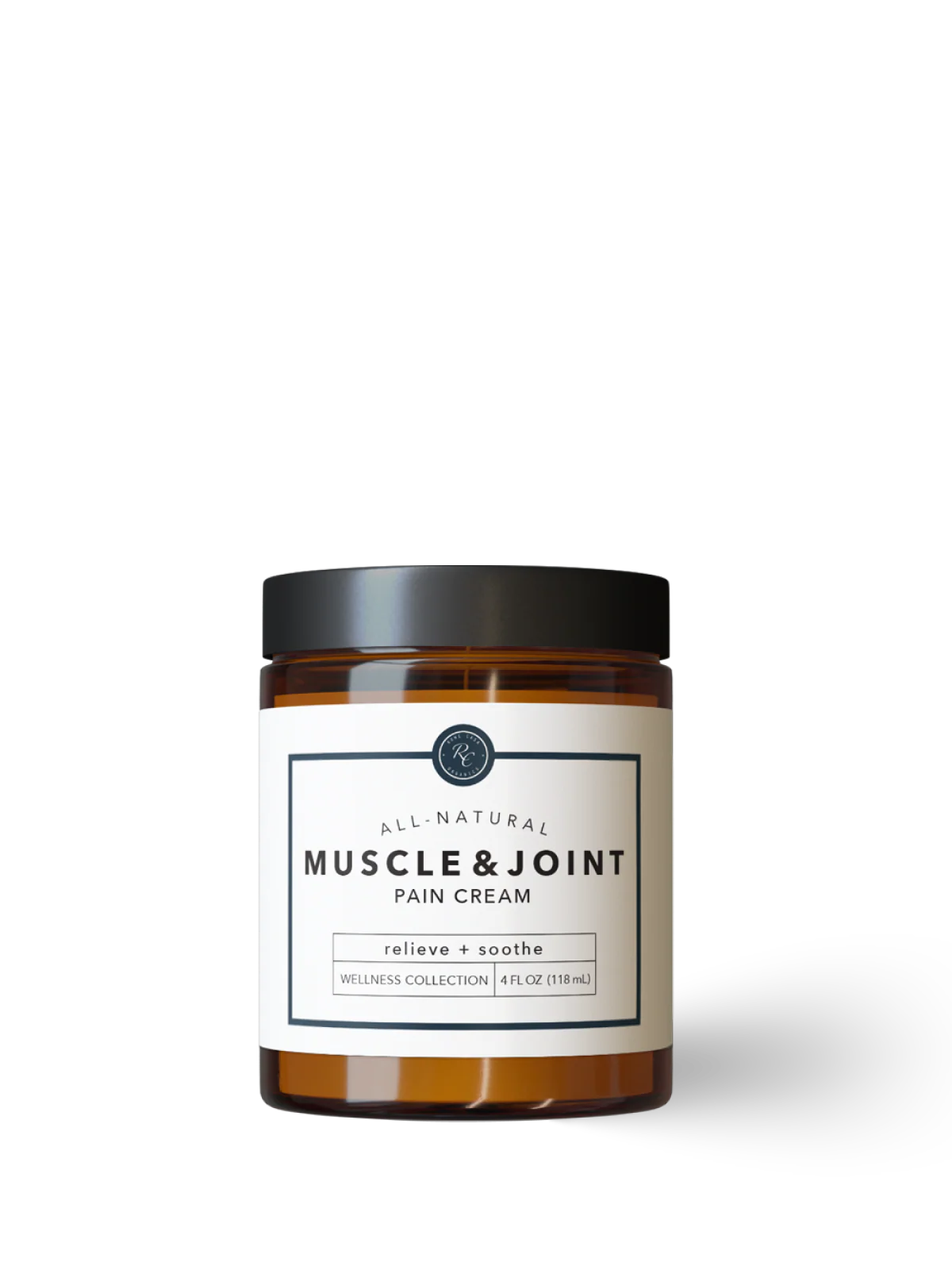 Jar of 'Muscle and Joint' body cream on a white background