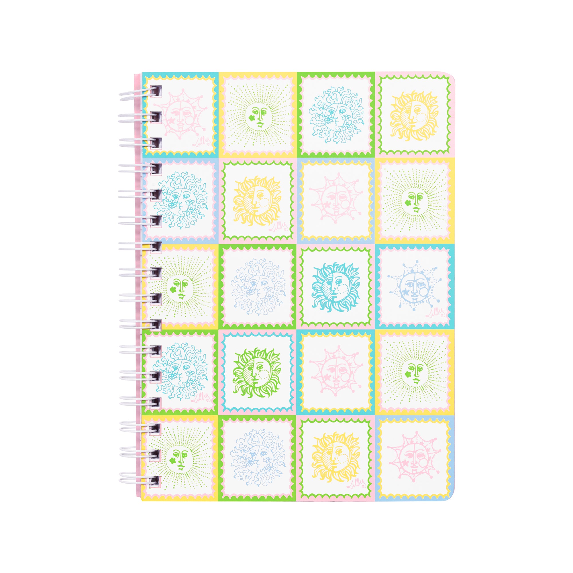 Sun tile notebook on a white background