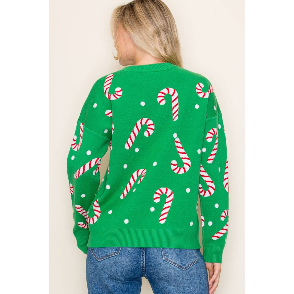 Green Candy Cane Sweater
