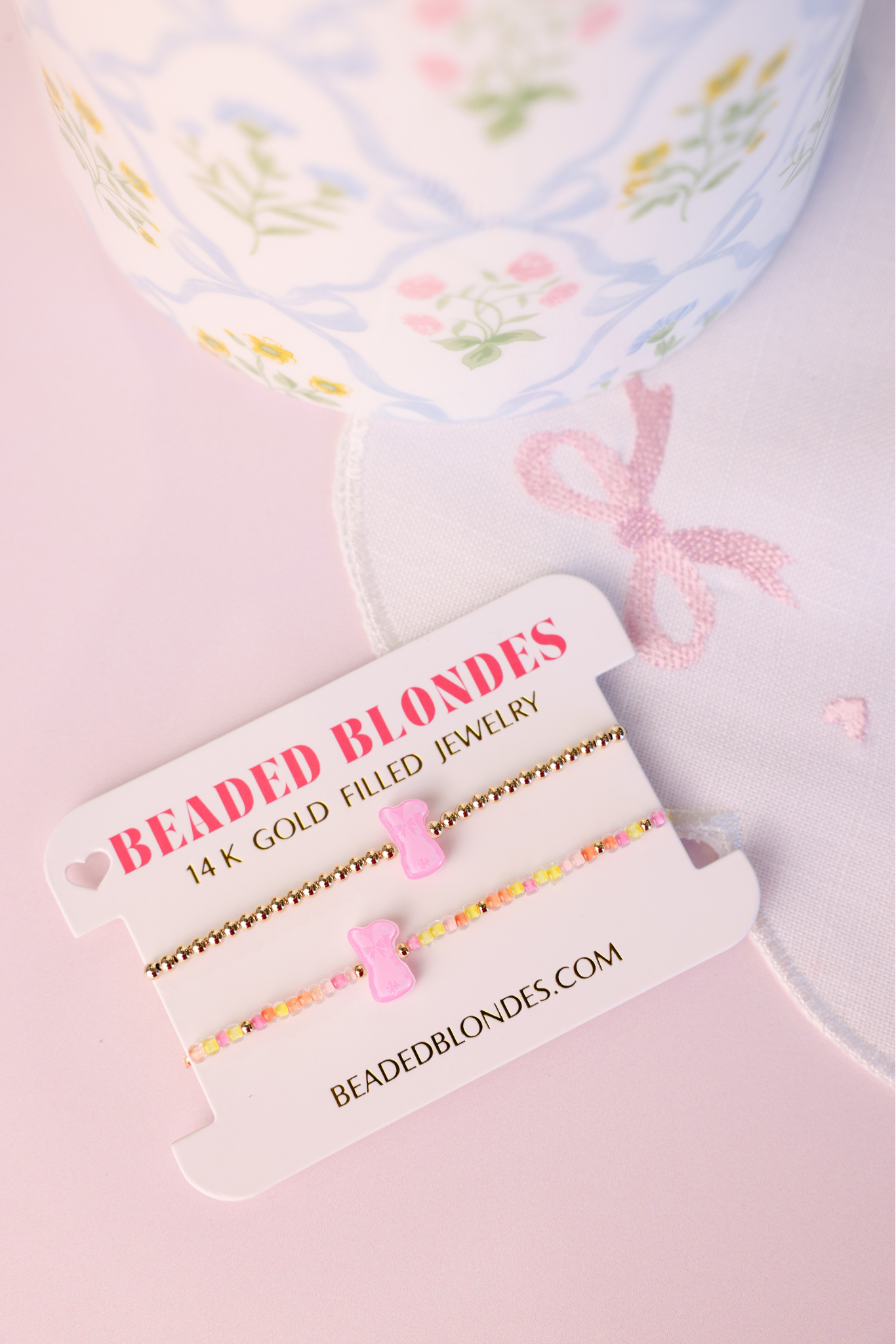 Bunny Bracelet on Color: Standard 6.75 Inch| Beaded Blondes