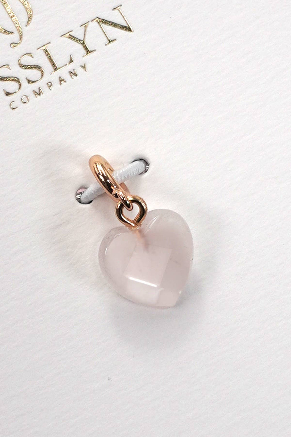 Rose Quartz Heart Charm