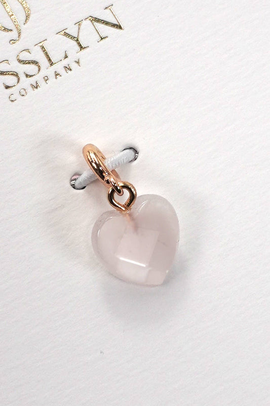 Rose Quartz Heart Charm