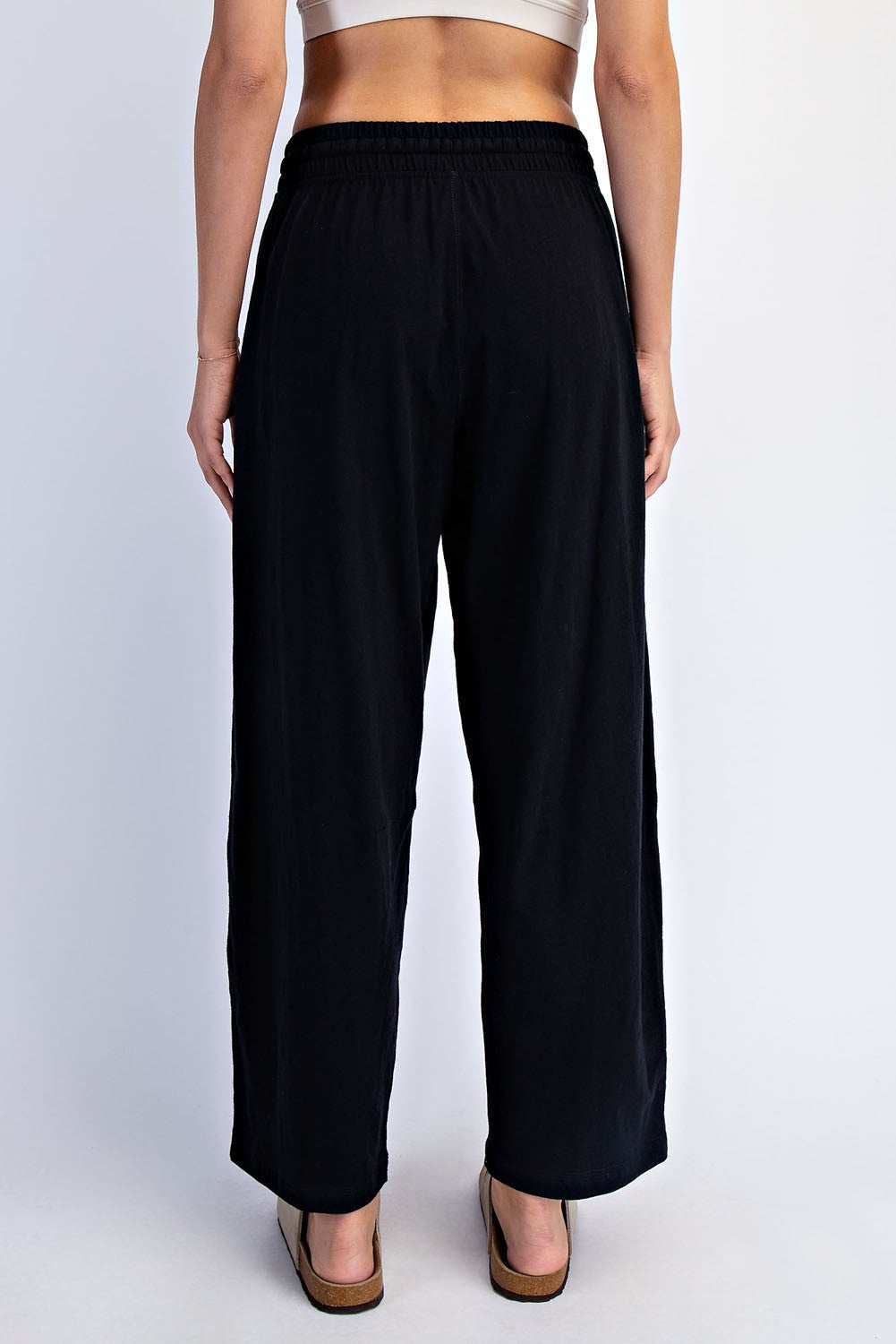 Black • Cotton Barrel Pants