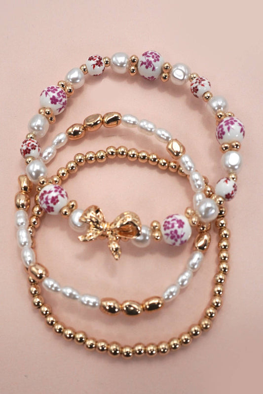 Pink Lady Bracelet Stack
