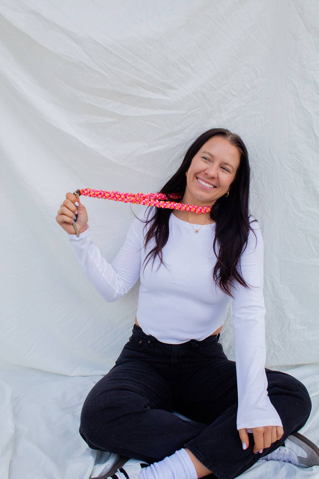 Bright Checkered Lanyard