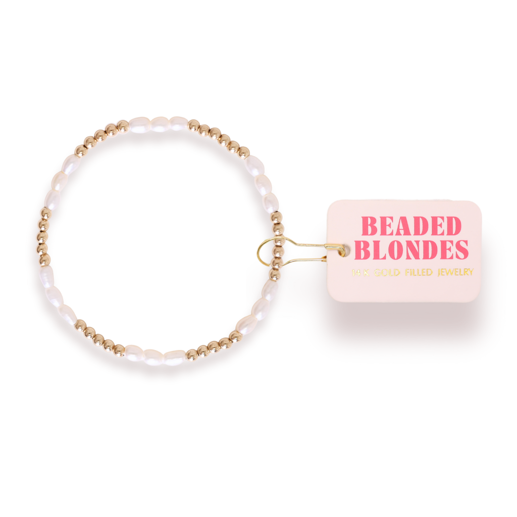 Ali Pearl Bracelet: Standard 6.75 Inch | Beaded Blondes