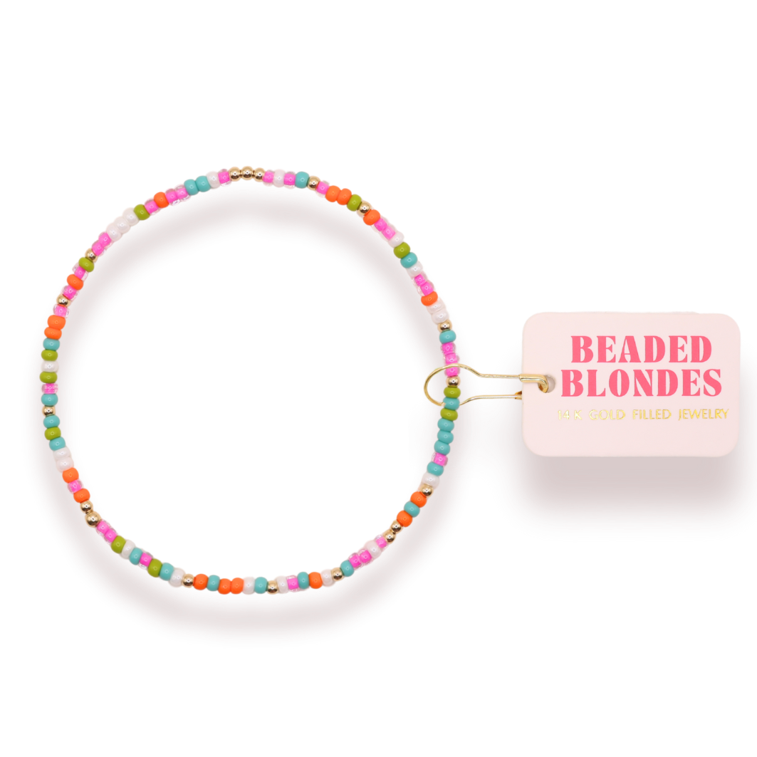 Groovy Sprinkle Bracelet: Standard 6.75 Inch | Beaded Blondes