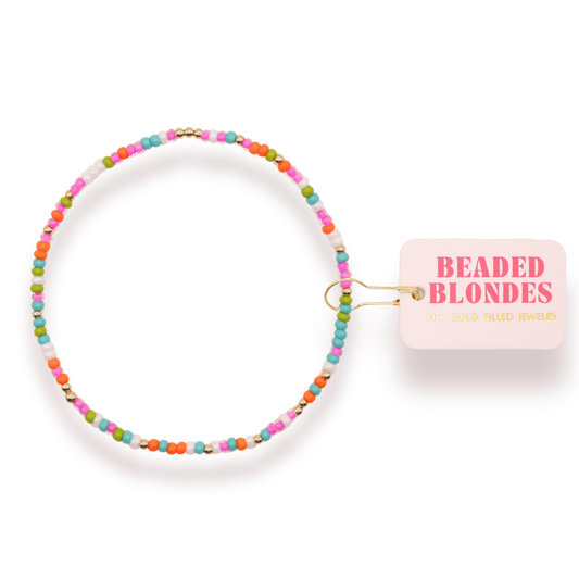 Groovy Sprinkle Bracelet: Standard 6.75 Inch | Beaded Blondes