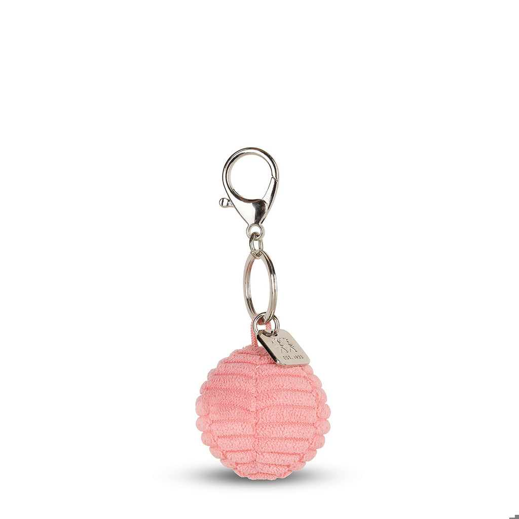 Smiley Keychain ECO Corduroy Bubblegum Pink - 2"