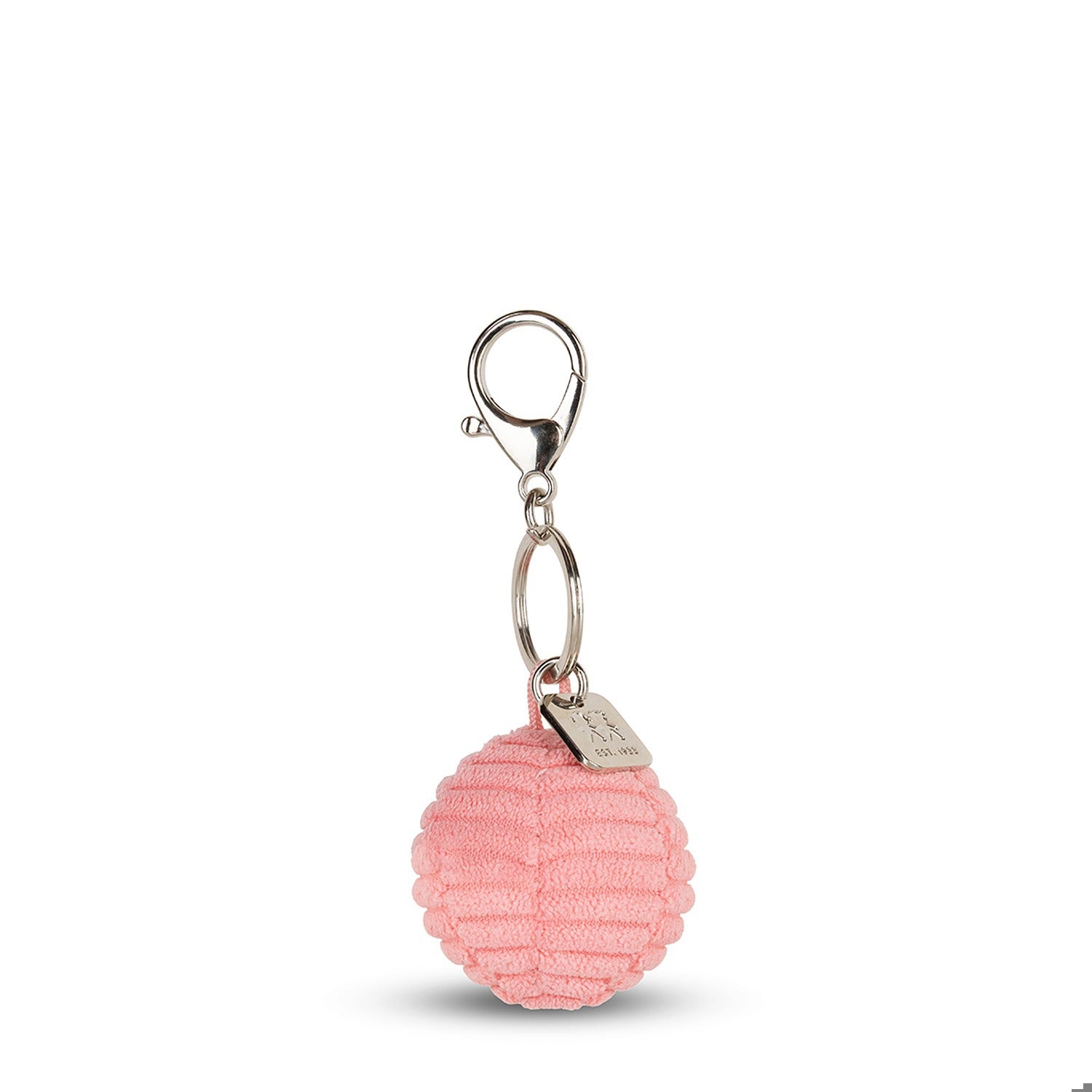 Smiley Keychain ECO Corduroy Bubblegum Pink - 2"