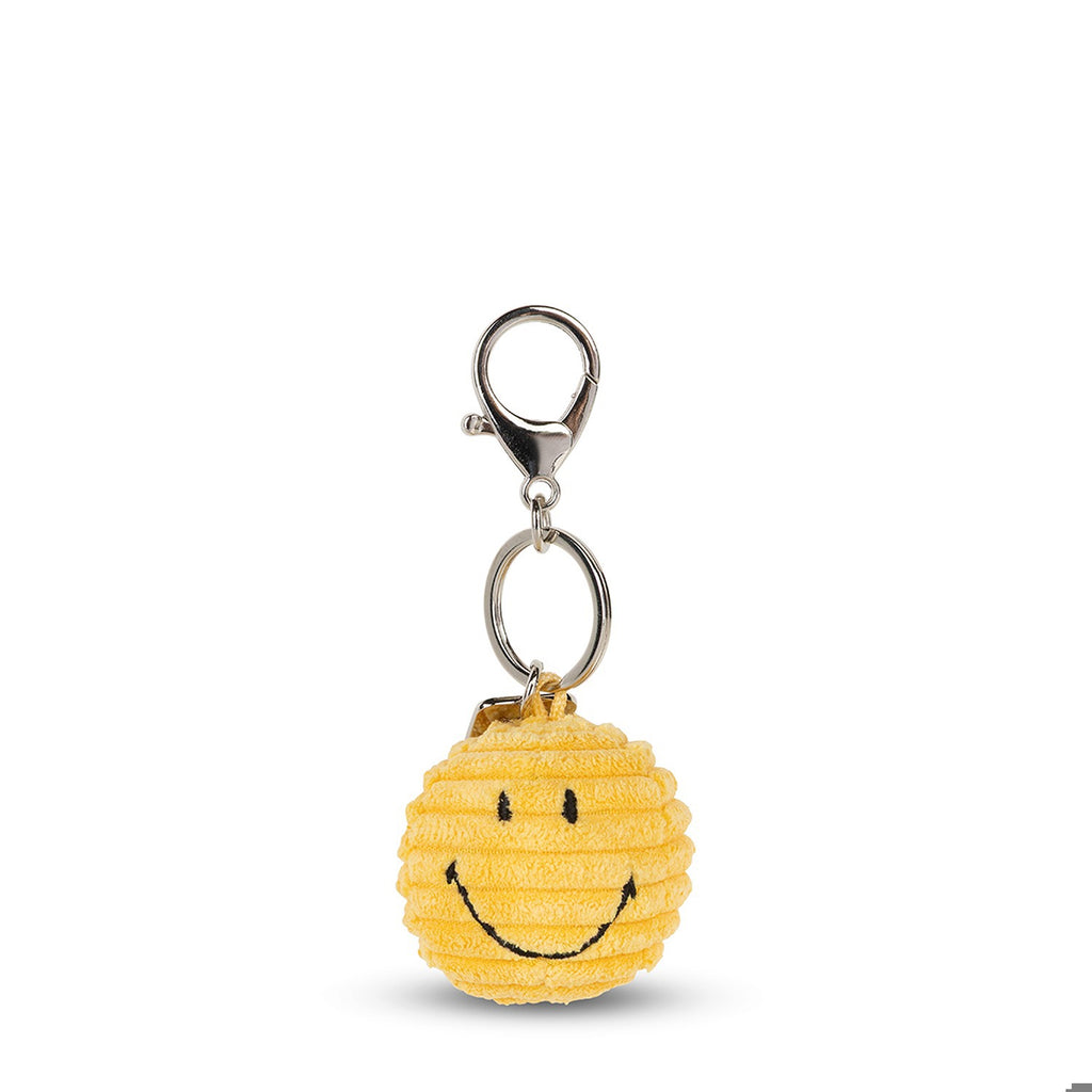 Smiley Keychain ECO Corduroy Yellow - 2"