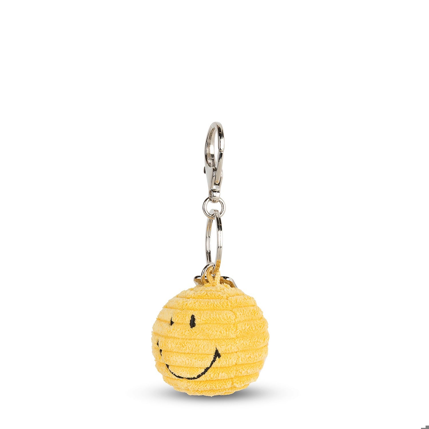 Smiley Keychain ECO Corduroy Yellow - 2"