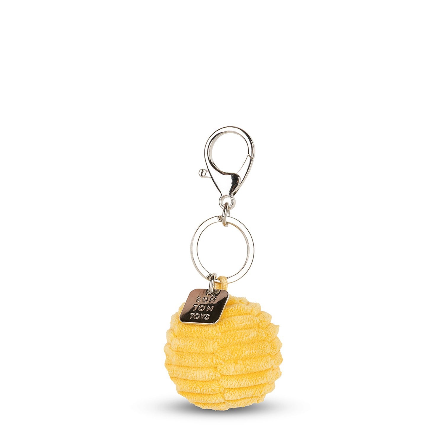 Smiley Keychain ECO Corduroy Yellow - 2"