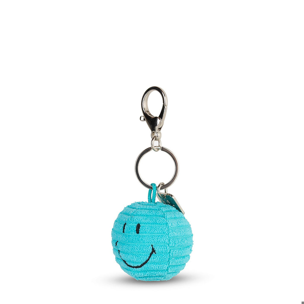 Smiley Keychain ECO Corduroy Teal - 2"